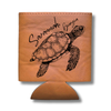 Savannah, GA Sea Turtle | Etched Leather 12oz Can Koozie