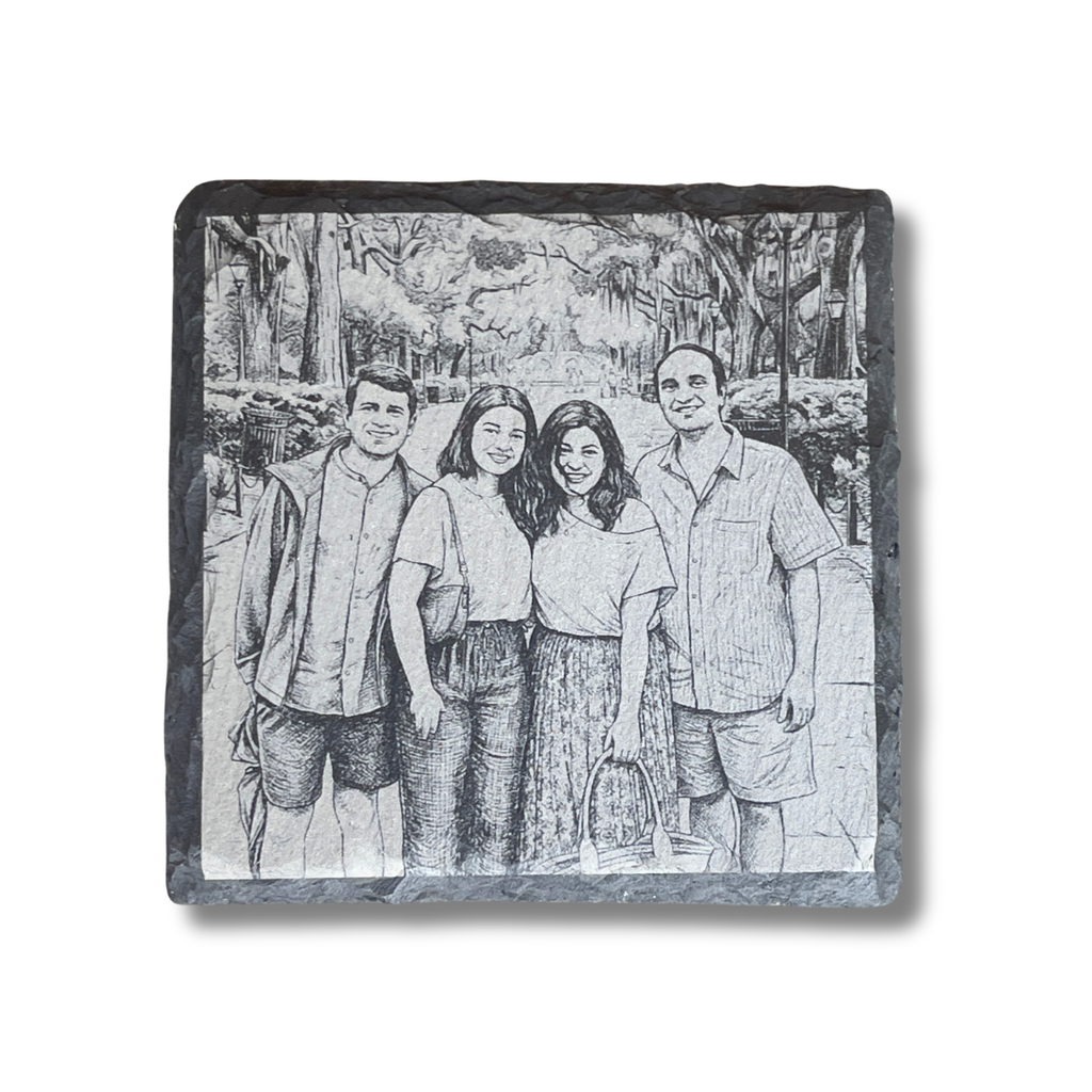 Custom | Photo Coasters on Slate (Stone)