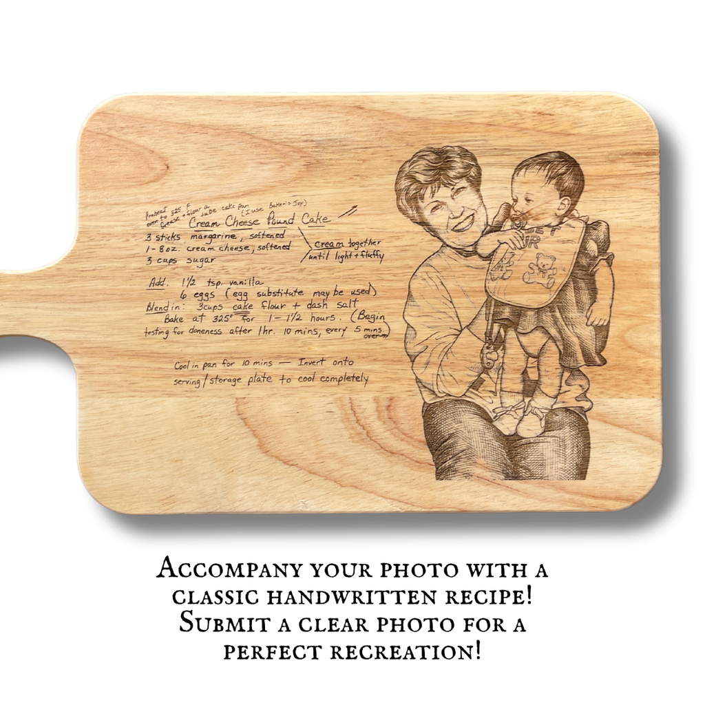 Custom | Photo on Oak Wood Cheeseboard with Handle
