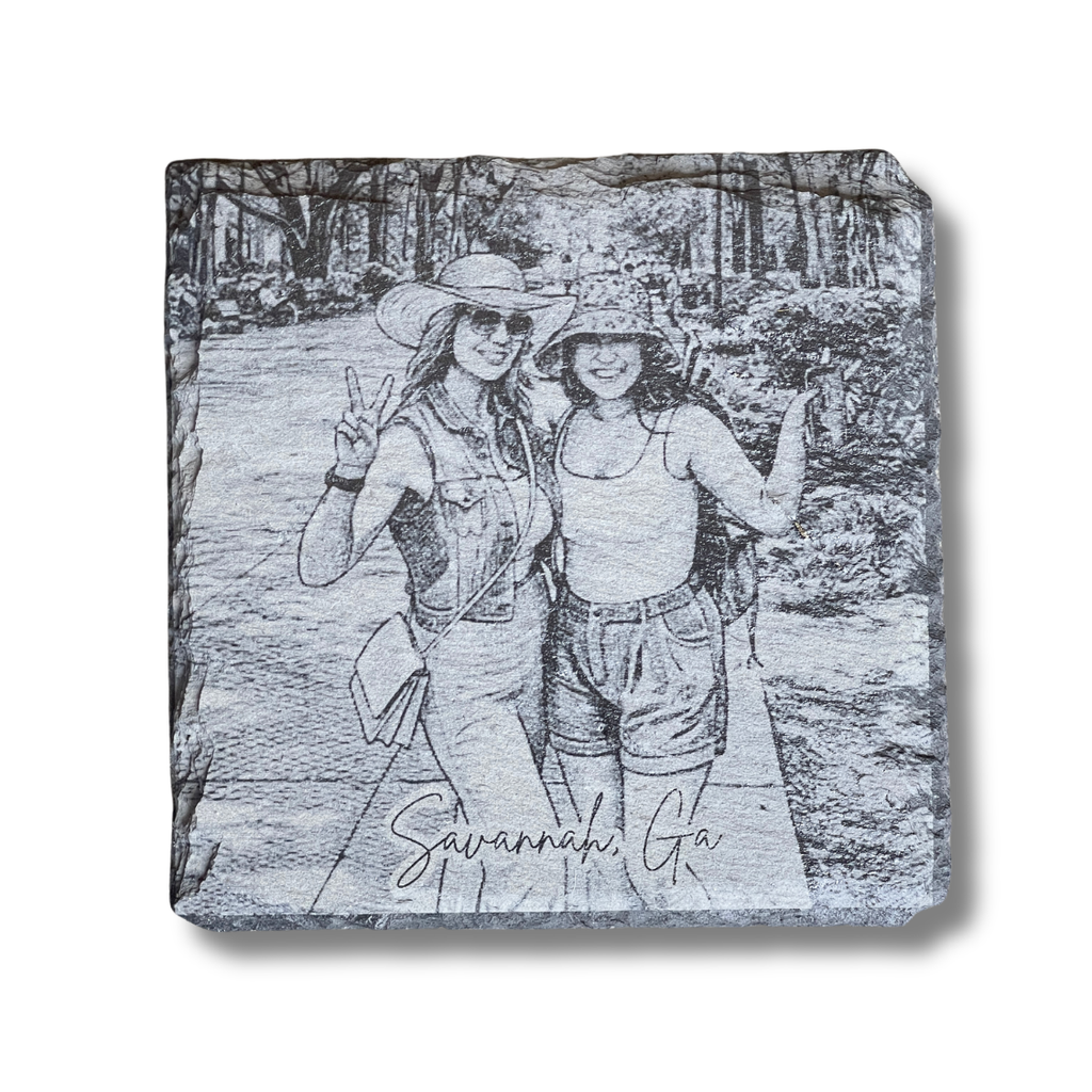 Custom | Photo Coasters on Slate (Stone)