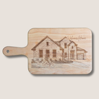 Custom | Photo on Oak Wood Cheeseboard with Handle