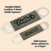 Custom | Laser-Cut Leather & Steel Bar Key Bottle Opener