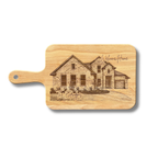 Custom | Photo on Oak Wood Cheeseboard with Handle
