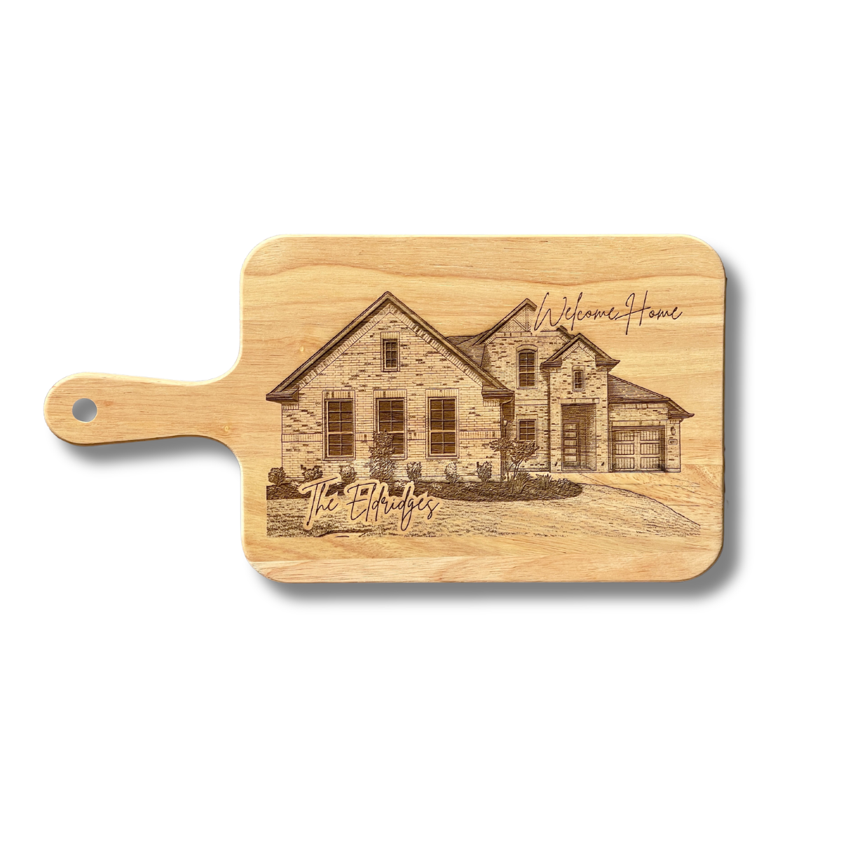 Custom | Photo on Oak Wood Cheeseboard with Handle