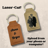 Custom | Laser-Cut Photo Keychain on Leather