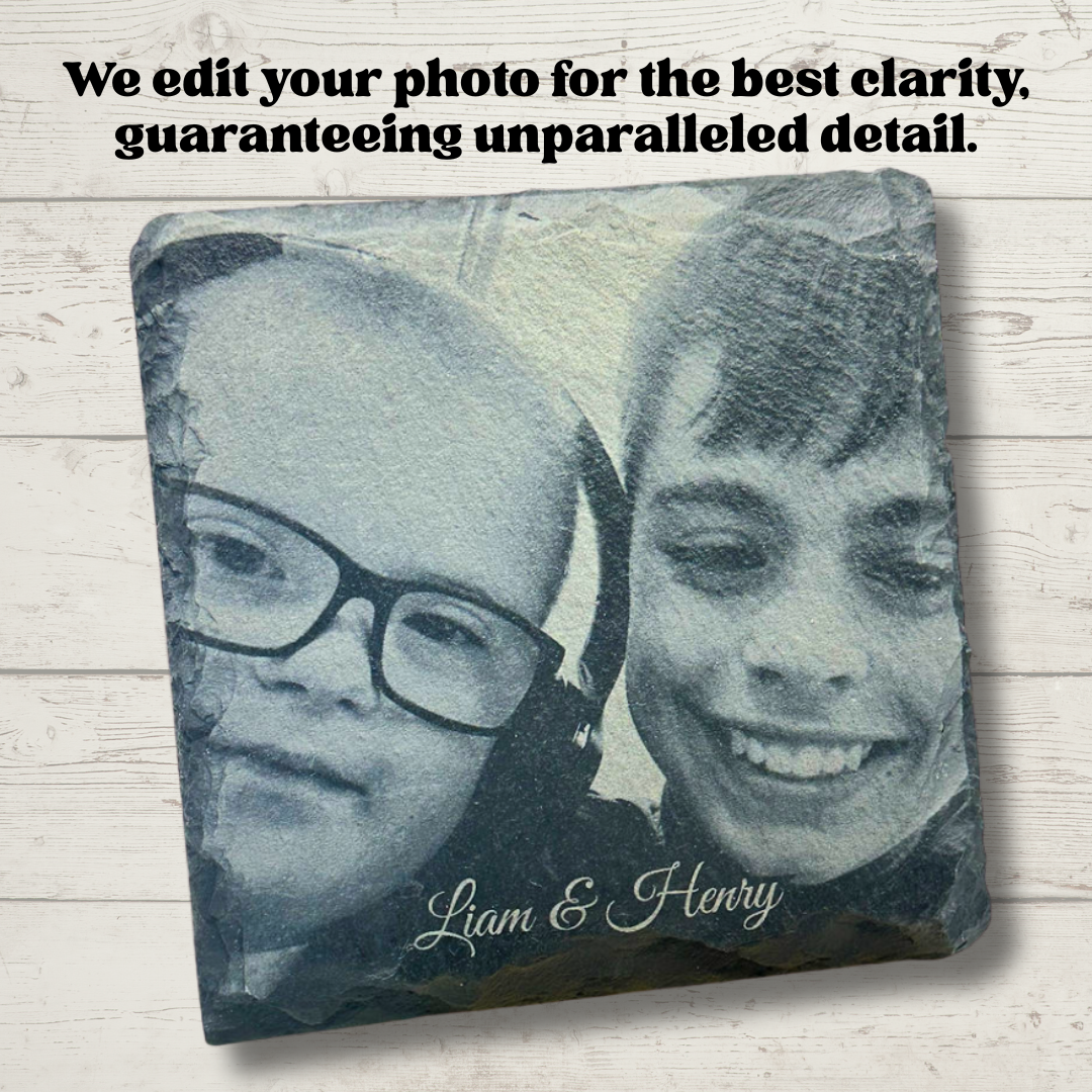 Custom | Photo Coasters on Slate