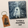 Custom | Laser-Cut Photo Keychain on Leather