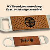 Custom | Laser-Cut Leather & Steel Bar Key Bottle Opener