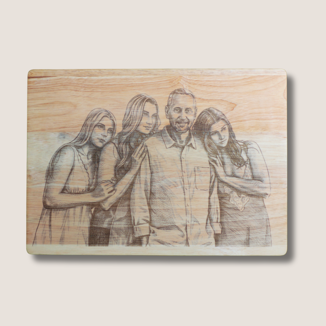 Custom | Photo on Oak Cutting Board