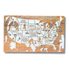 NFL Stadiums - Pushpin Map on Wood