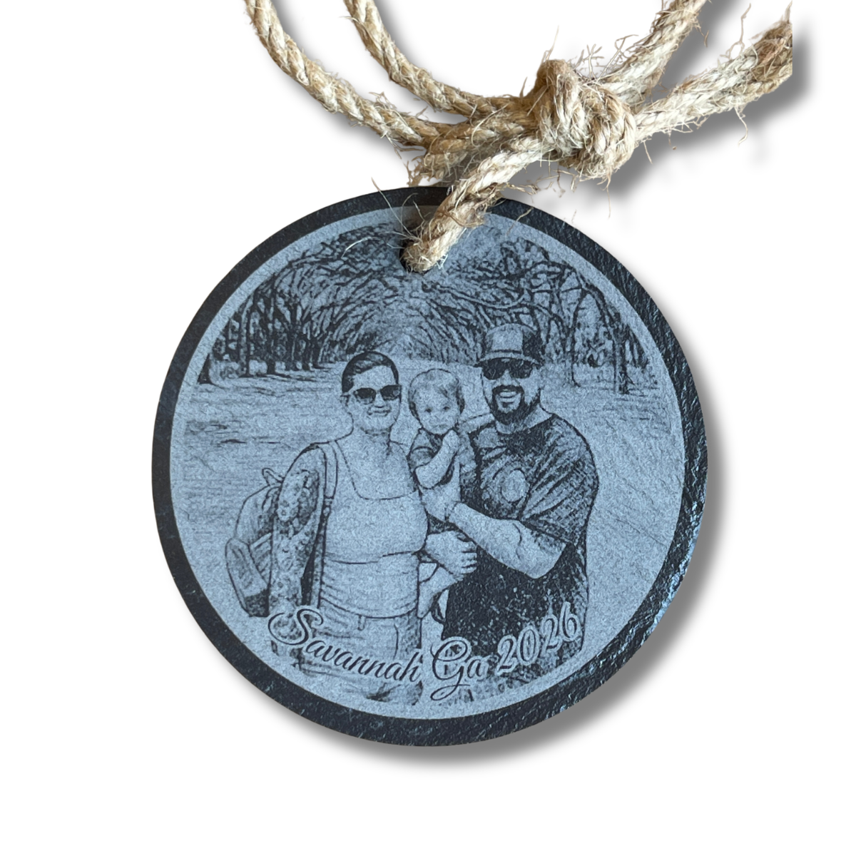 Custom | Photo Ornaments on Slate