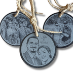 Custom | Photo Ornaments on Slate