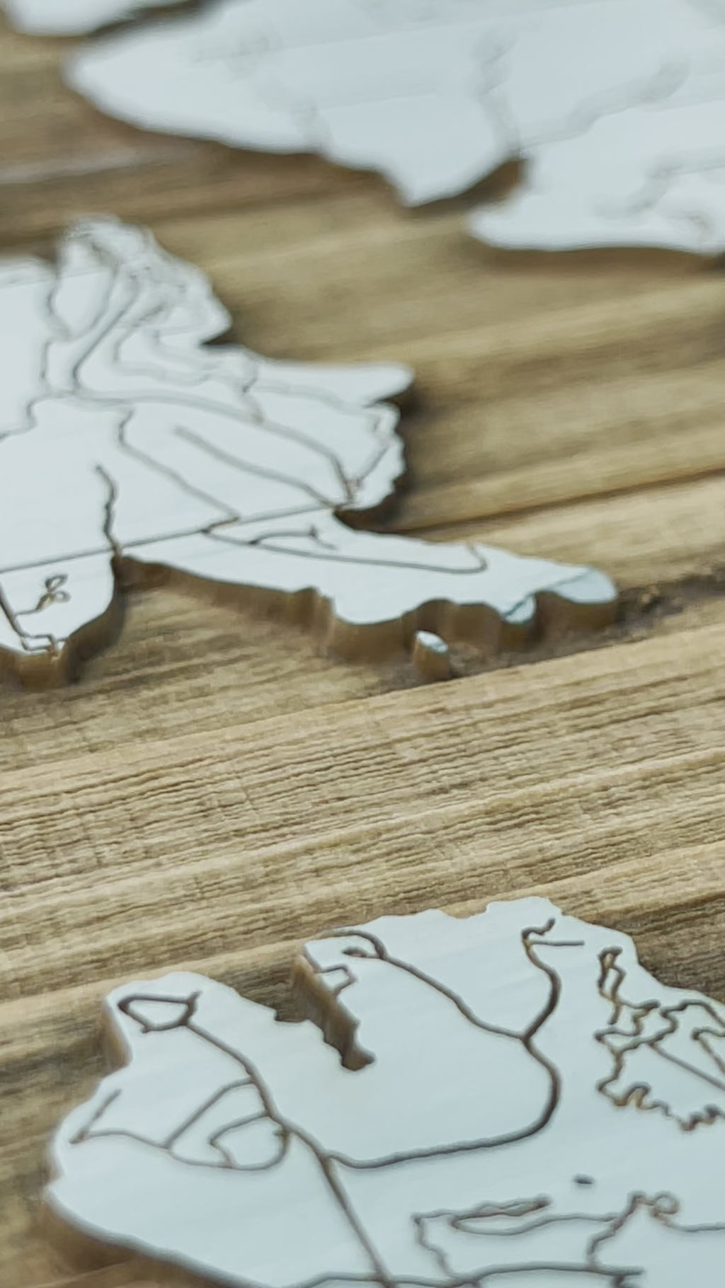 Custom Map on Wood