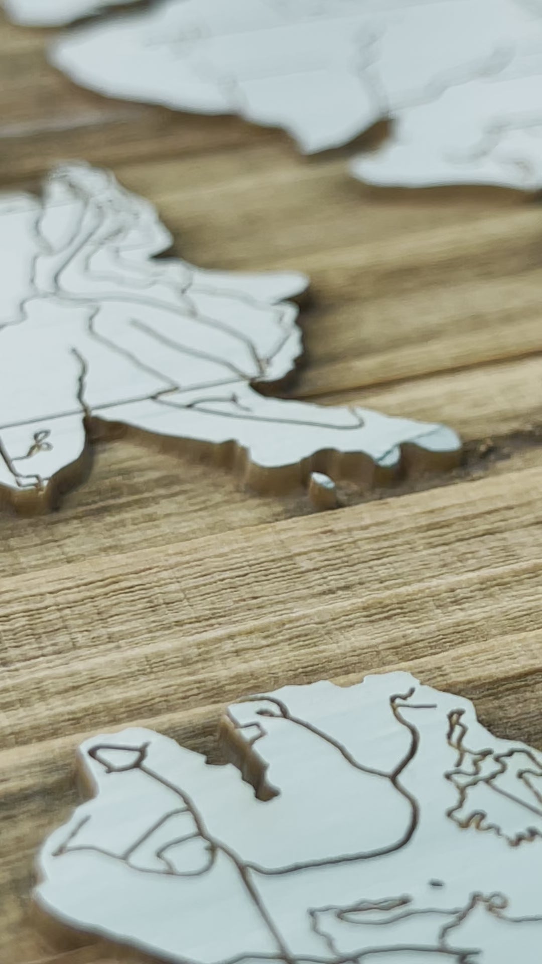 Custom Map on Wood