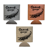Savannah, GA Alligator | Etched Leather 12oz Can Koozie