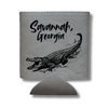 Savannah, GA Alligator | Etched Leather 12oz Can Koozie