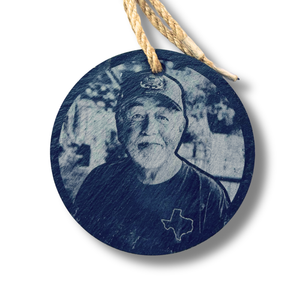 Custom | Photo Ornaments on Slate