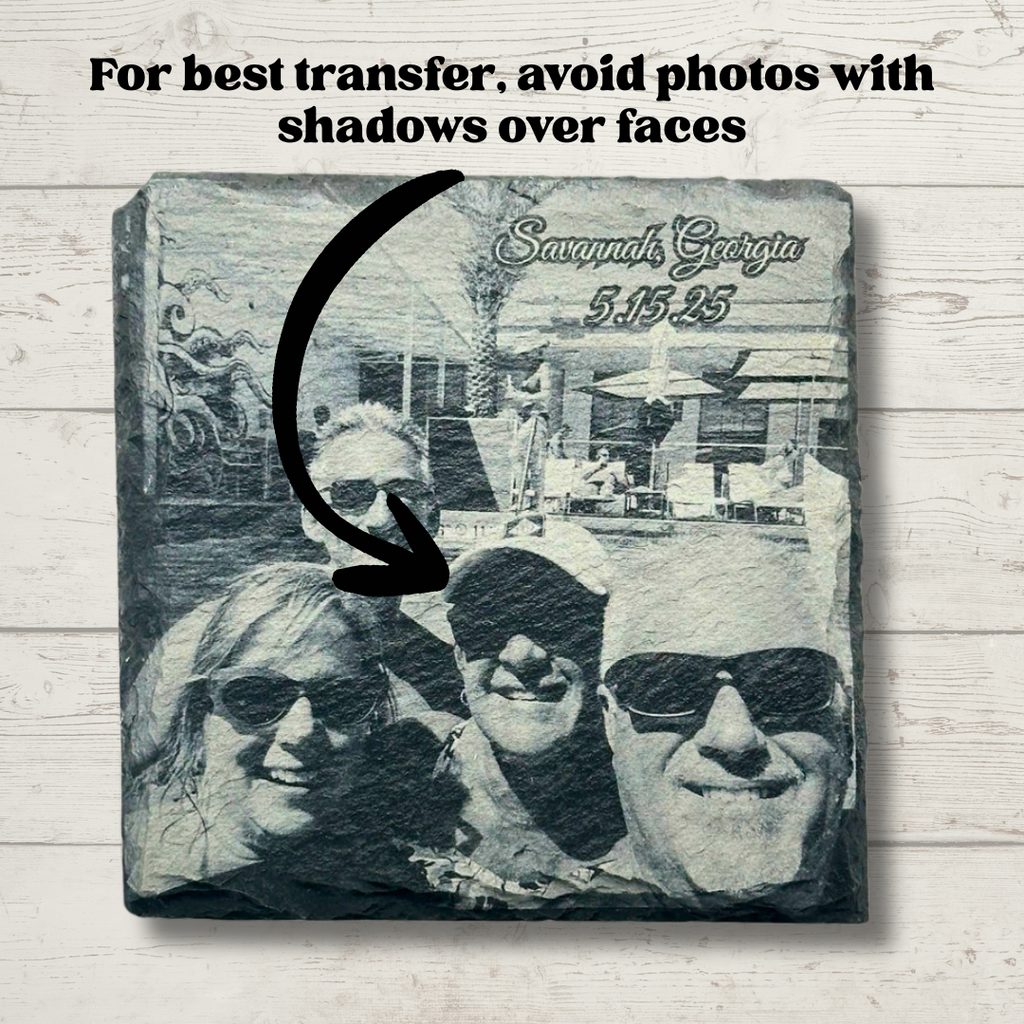 Custom | Photo Coasters on Slate