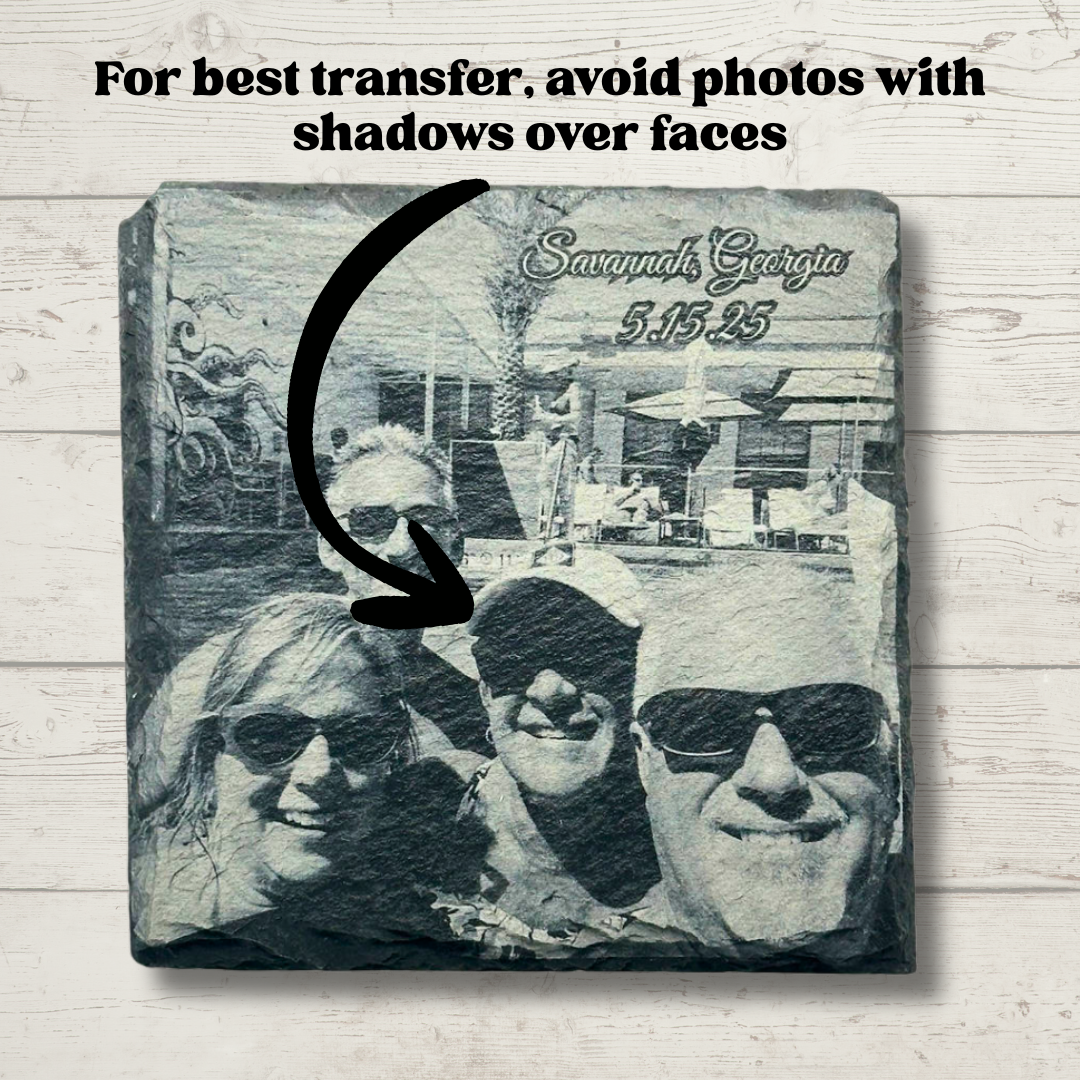 Custom | Photo Coasters on Slate