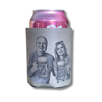 Custom | Laser Cut Leather Photo Can Holder Koozie 12oz