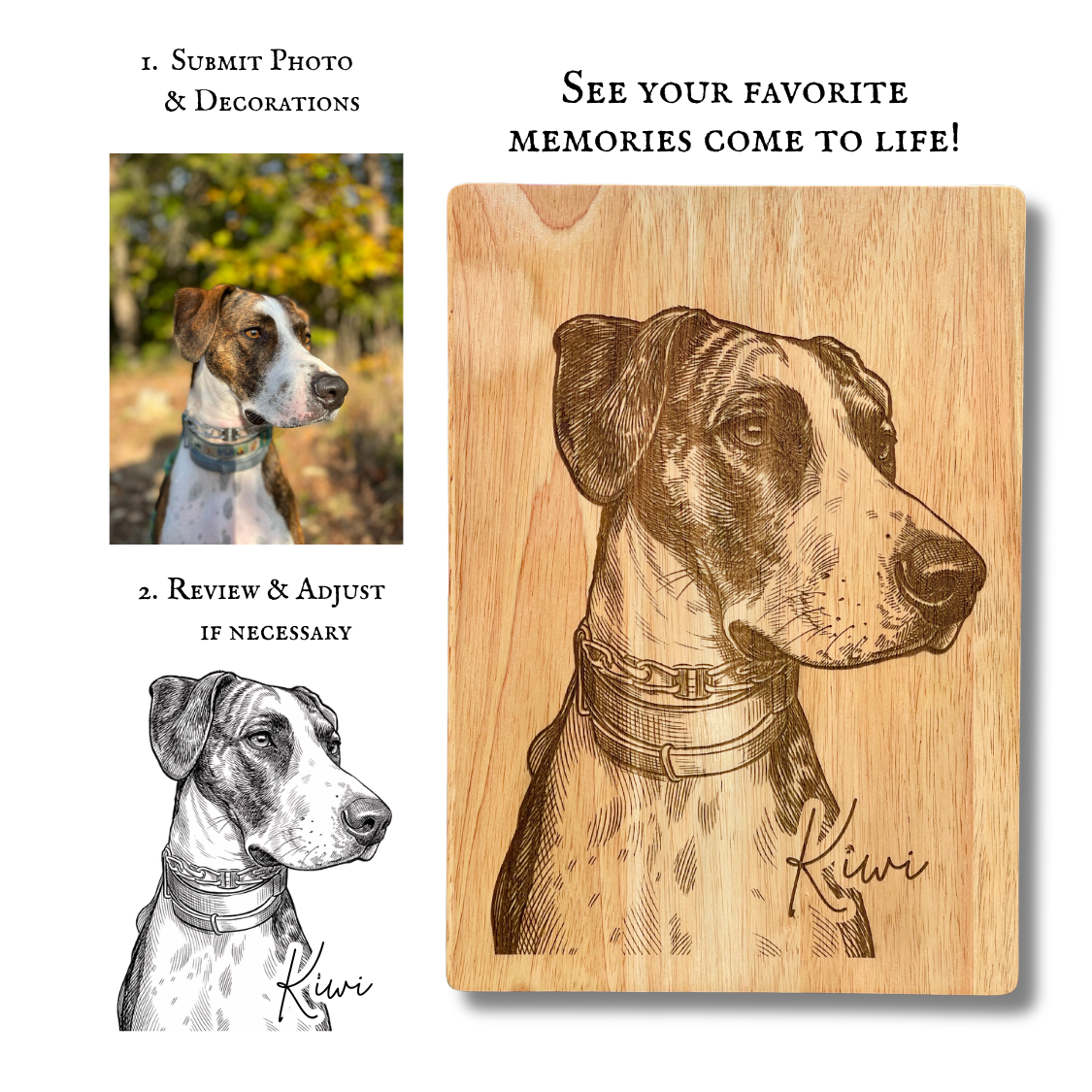 Custom | Photo on Oak Cutting Board