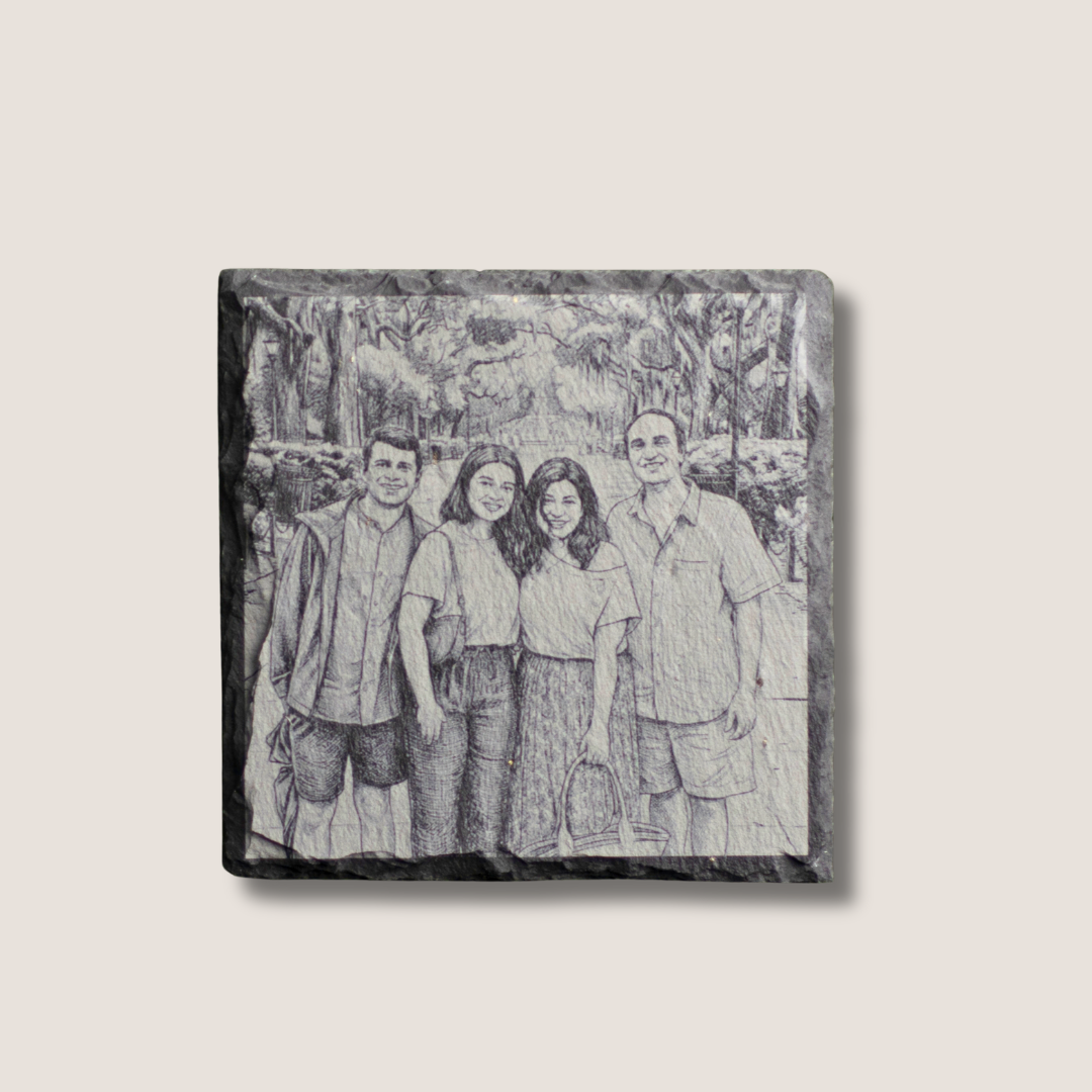 Custom | Photo Coasters on Slate (Stone)