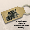 Custom | Laser-Cut Photo Keychain on Leather