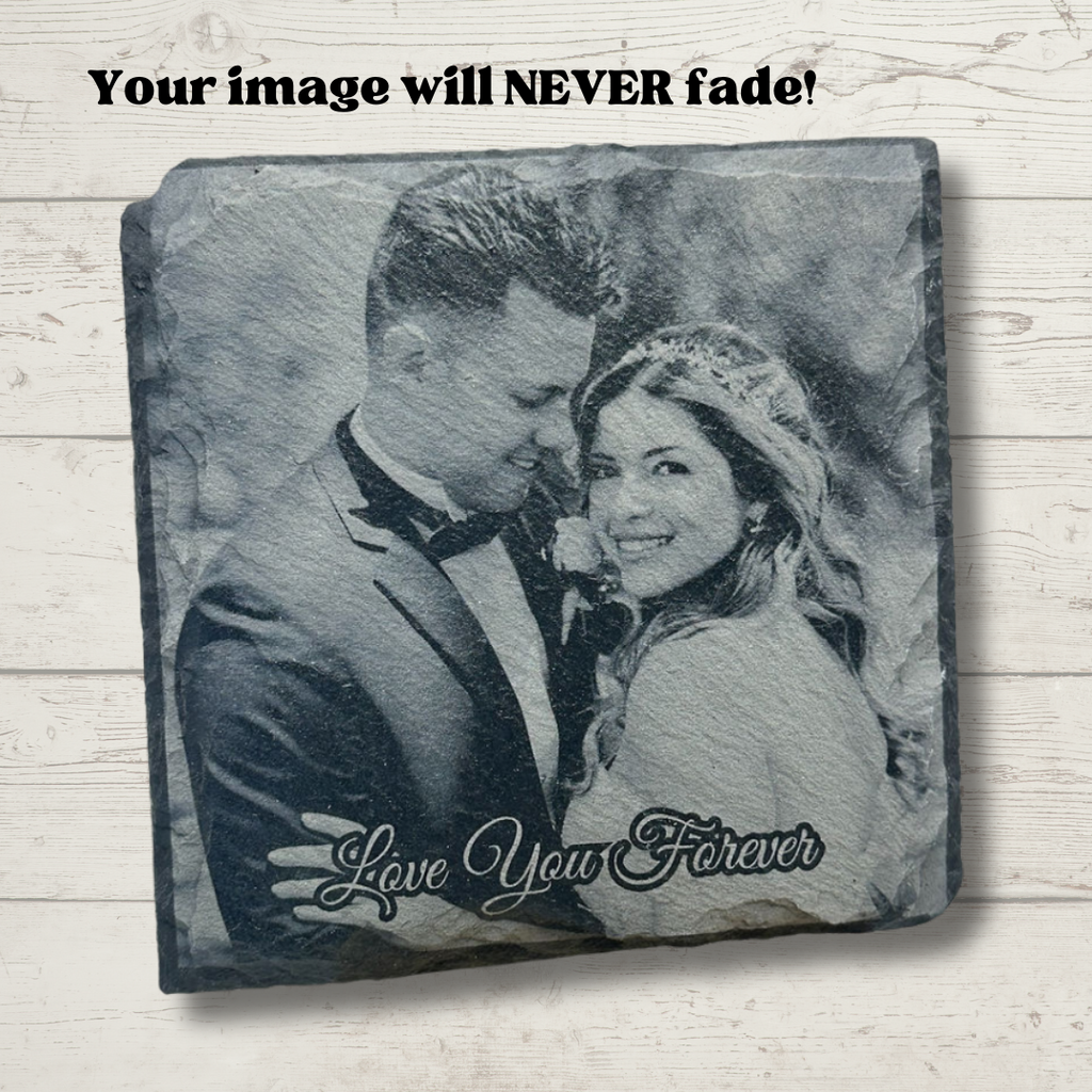 Custom | Photo Coasters on Slate