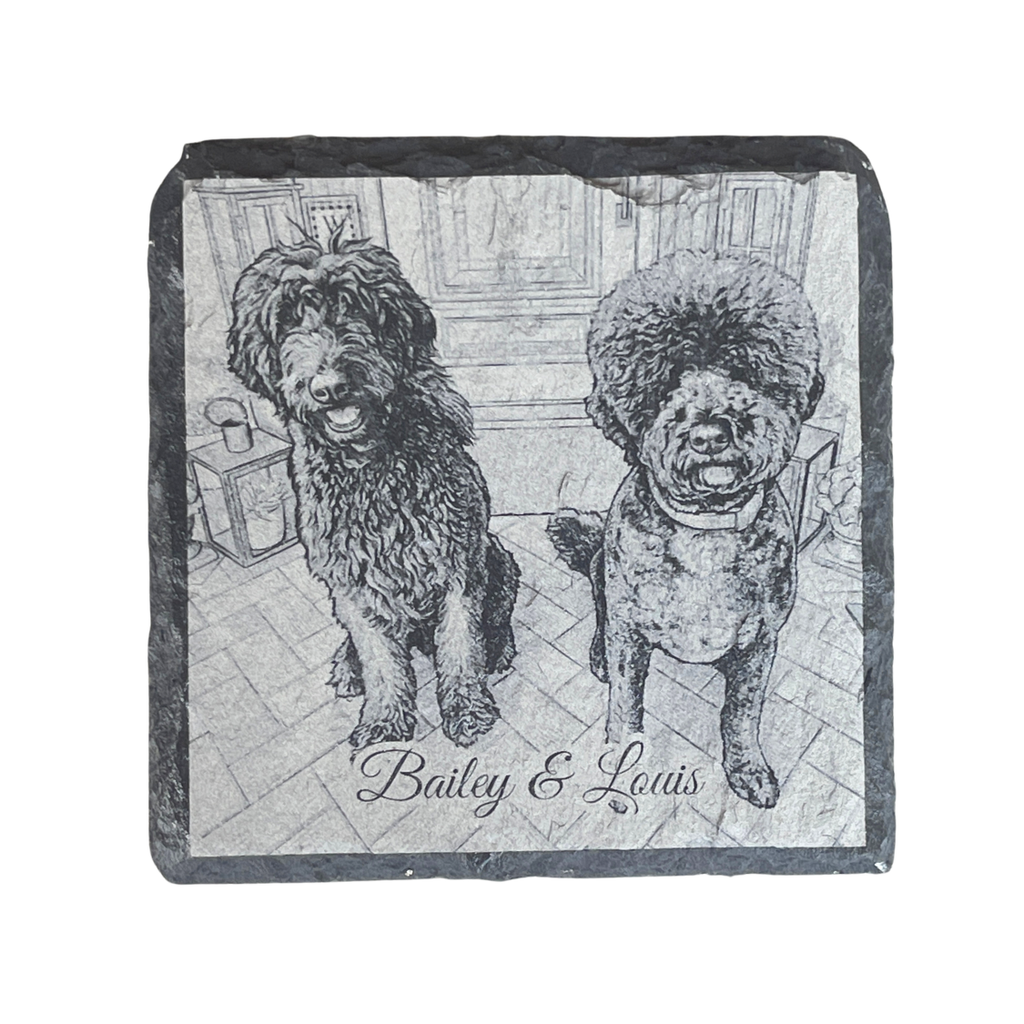 Custom | Photo Coasters on Slate (Stone)