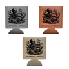 Savannah Pirate Ship & Kraken | Etched Leather 12oz Can Koozie