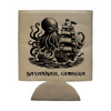 Savannah Pirate Ship & Kraken | Etched Leather 12oz Can Koozie
