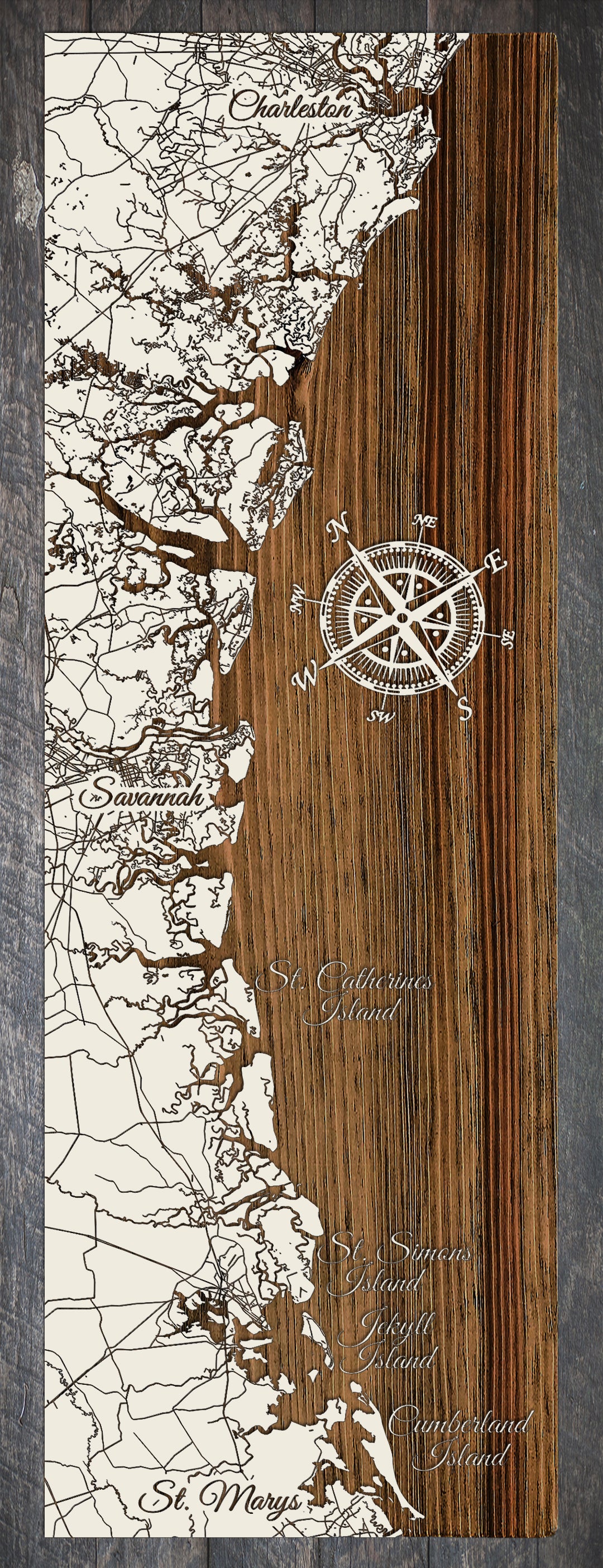 Skinny Boards! - Custom Wood Map
