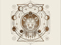 Abstract Moon Phases Bear