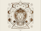 Abstract Moon Phases Bear