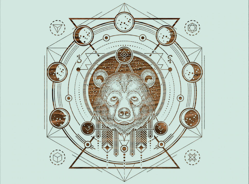 Abstract Moon Phases Bear