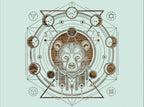 Abstract Moon Phases Bear