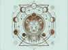 Abstract Moon Phases Bear