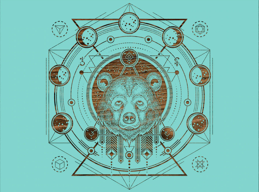 Abstract Moon Phases Bear
