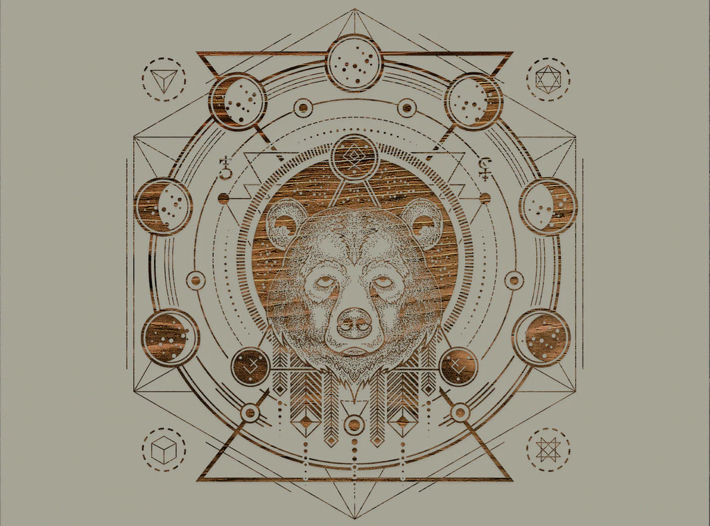 Abstract Moon Phases Bear