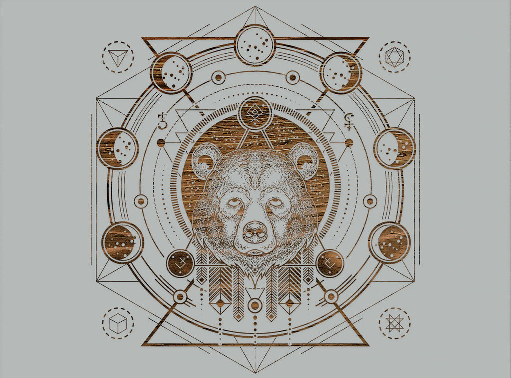Abstract Moon Phases Bear