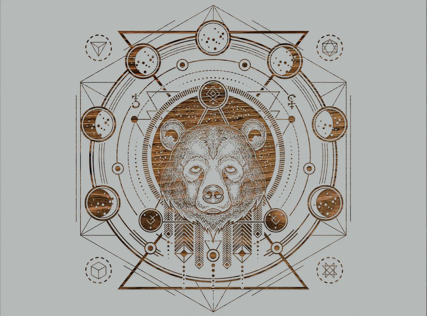 Abstract Moon Phases Bear