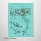 AK-47 Rifle - Patent on Wood