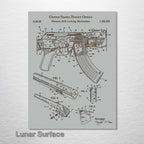 AK-47 Rifle - Patent on Wood