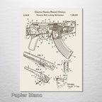 AK-47 Rifle - Patent on Wood
