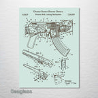 AK-47 Rifle - Patent on Wood