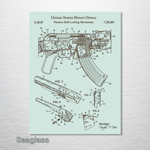 AK-47 Rifle - Patent on Wood