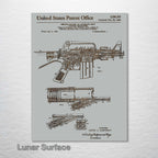 AR-15 Rifle - Patent on Wood
