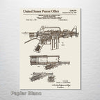 AR-15 Rifle - Patent on Wood