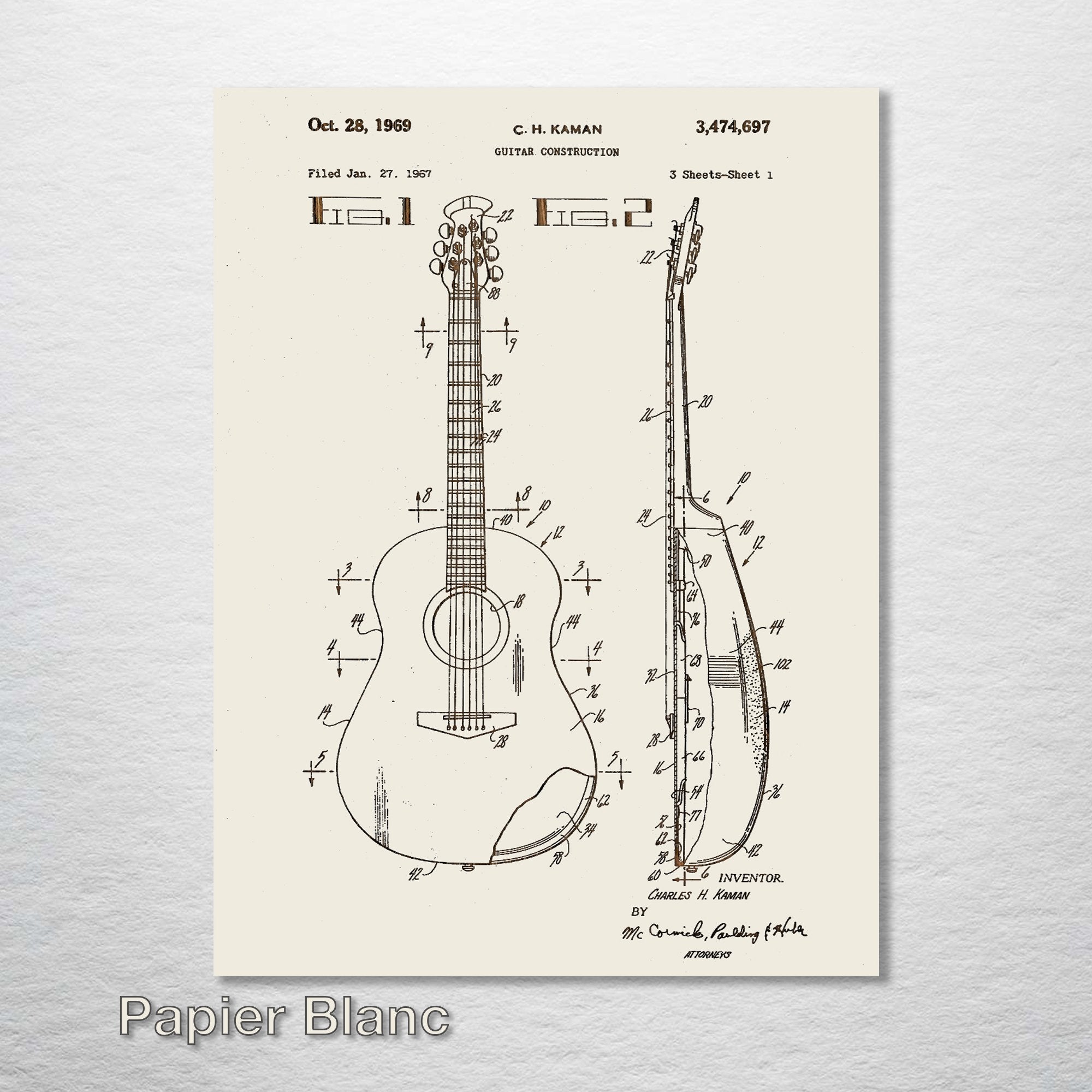 Acoustic Guitar - Patent on Wood