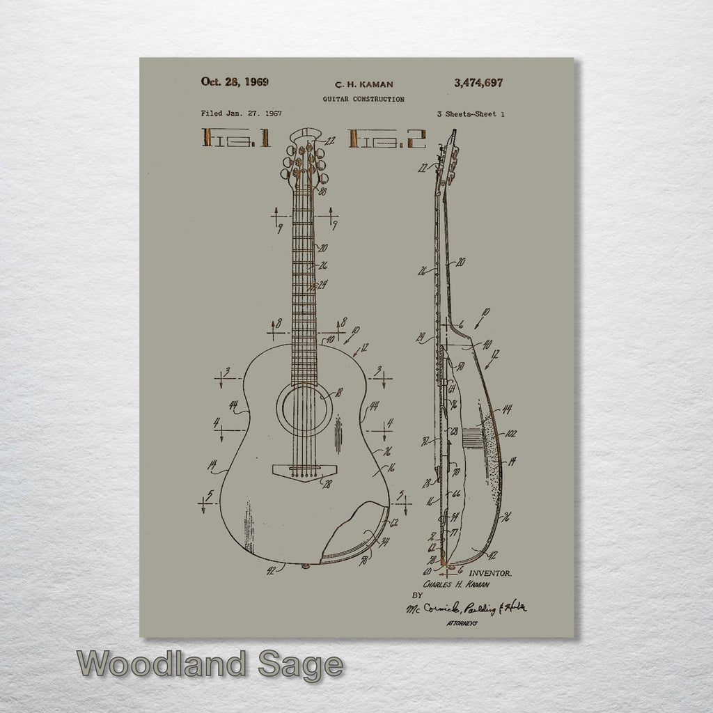 Acoustic Guitar - Patent on Wood
